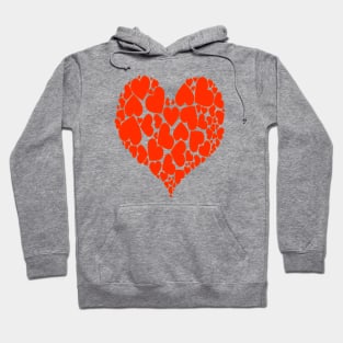 A Heart Of Hearts Romantic Design Monotone Red Hoodie